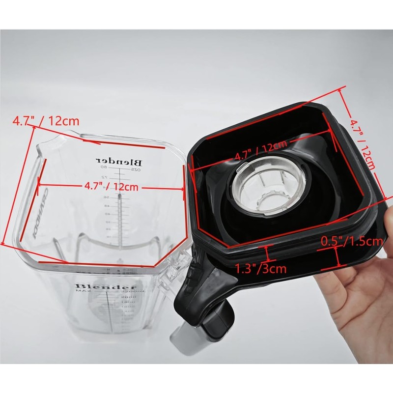 CRANDDI Replacement Lid with Filler Cap for Blender K90 and