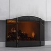 Fire Beauty Fireplace Screen for Wood Burning Fireplace Foldable 3