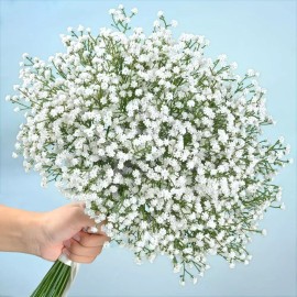Quanfairy 12Pcs Baby Breath Artificial Flowers Fake Gypsophila Bouquet Wedding Home Decor