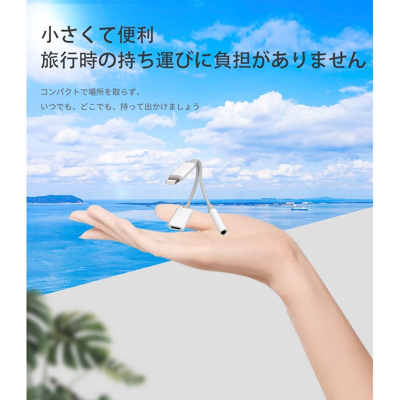 Lightning 3.5mm Earphone Jack Adapter (2 in 1) Simultaneous Charging