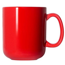20 OZ Large Coffee Mugs, Harebe Smooth Ceramic Tea Cup for Office and Home, Big Capacity with Handle, Red