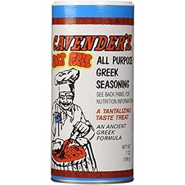 Cavender's All Purpose Greek Seasoning (Salt Free/No MSG) - 7 oz (pack of 2) Cavender's Exclusive recipe insert included!