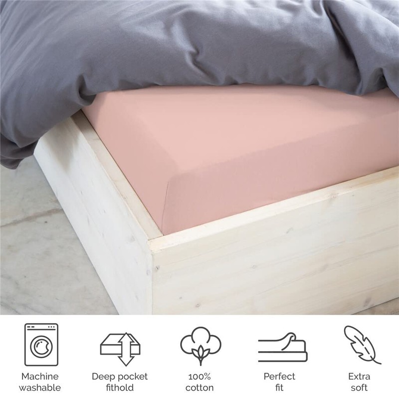 Walra Fitted Sheet 90 x 220 cm, 100% Cotton Fitted