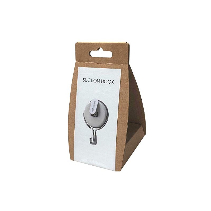 Bathroom & Kitchen Suction Hook Silver Aluminium & Stainless Steel