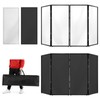 NULTRUMA Portable DJ Facade Booth with Foldable Cover Screen, Black