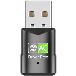 Adaptador WiFi USB, WiFi 5 USB AC600 Mbps de Doble Banda, Tarjeta de Red Inalámbrica, 2.4GHz / 200Mbps, 5GHz / 433Mbps, para PC Windows 11/10/8.1/8/7