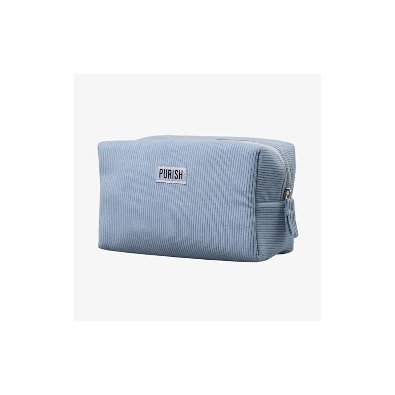 PURISH Cosmetic Bag - Spacious Corduroy Cosmetic Bag with Water