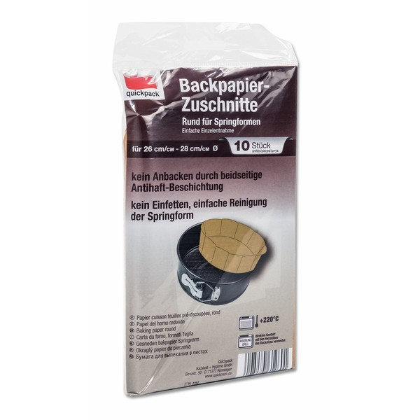 Unbekannt 10 Baking Paper Cuts, Natural Brown Paper, Round for