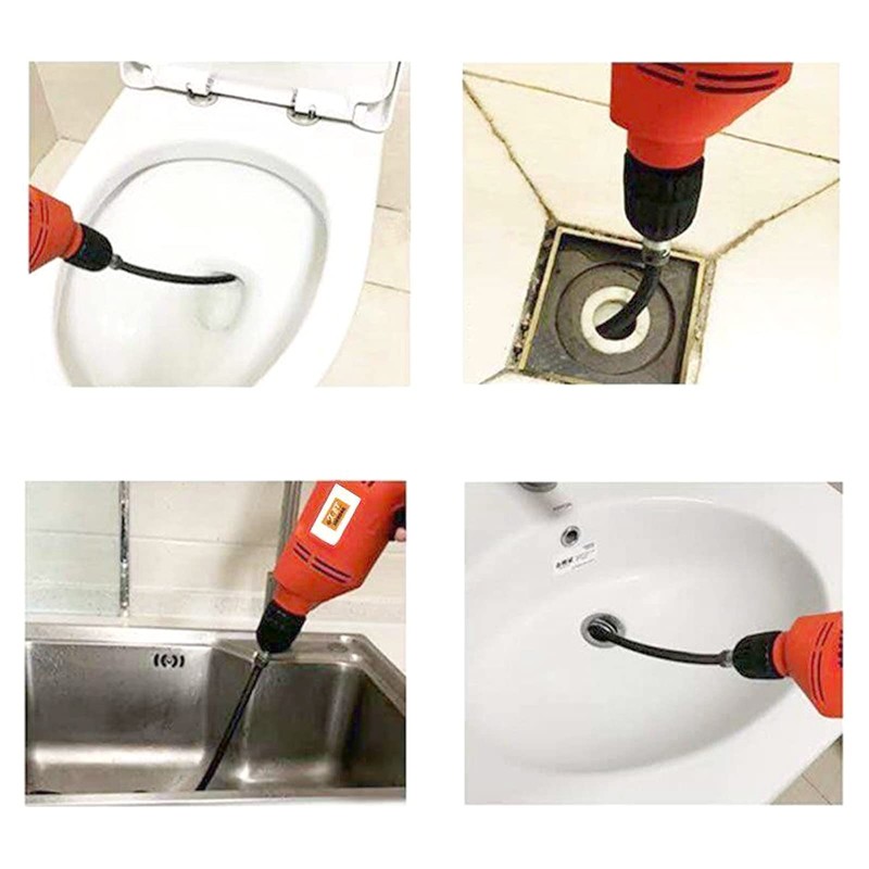 Drill Snake for Plumbing 9.84Ft Drain Clog Remover Drain Auger