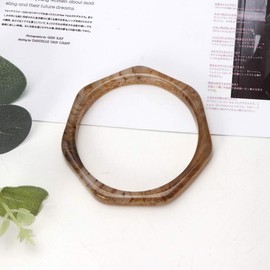 niumanery Tortoiseshell Acrylic Bracelet Resin Brown Leopard Mottled Bangle Women Jewellery 5#, Material: acrylic (plastic)