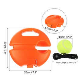PATIKIL Tennis Train Rebound Ball with 2 String Balls, Solo Tennis Training Equipment Self Practice Portable Tennis Training Tool Rebounder Kit for Beginners Sport Exercise, Orange