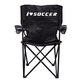 VictoryStore I Love Soccer Camping Chair with Carry Bag