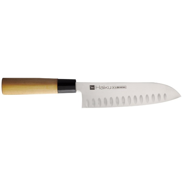 Chroma H-16 Santoku-Messer mit Kullenschliff 17 cm