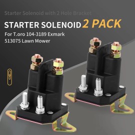 For Exmark, For Lawn Boy, For Lazer Z, For Toro Starter Solenoid 117-1197 for Toro 104-3189 Exmark 513075 Lawn Mower 2 Pack