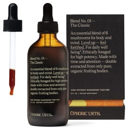 Uphoric Urth Turkey Tail Mushroom Extract - Double Extracted Fruitbody Mushroom Tincture | Immunity Booster, Manages Inflammation, Soothes Aches, Healthy Digestive Function, Antioxidants (60 Servings)