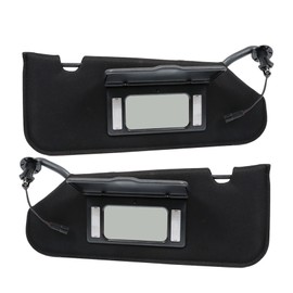 labwork Left Driver and Right Passenger Side Black Sunvisors Sun Visor A Pair with Updated Lights Mirror Replacement for Corvette C6 2005-2013 23142243 23142245