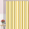 Emvency Shower Curtain Waterproof White Stripe Striped Stamp Yellow Sleepwear