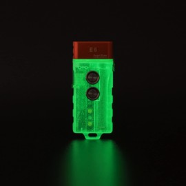 RovyVon E5 USB C EDC Flashlight Rechargeable AAA Battery Compatible, 4000K High CRI Small Bright Flat Pocket Flashlight Dual Power Sources Daily Keychain Light for Camping Hiking(White+Red Sidelight)