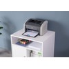 Basicwise Printer Kitchen Office Storage Stand with Casters, White (QI003556.W)
