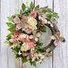 23" Spring Wreath, Floral Wreath, Blushing Butterfly Meadow Wreath, Door