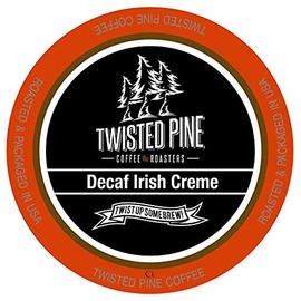 Twisted Pine Coffee Decaf Irish Creme, Flavored Decaf Coffee, Single-Serve Cups for Keurig K-Cup Brewers, 24 Count