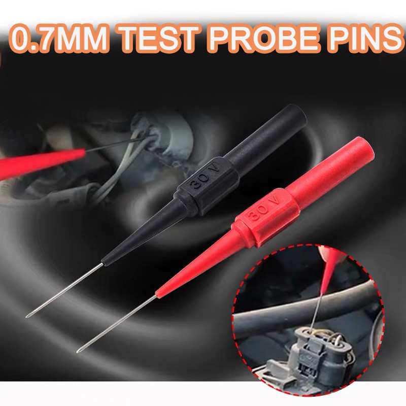 10PCS 0.7mm Test Probe Pins, Non-Destructive Insulation Wire Piercing Needle,