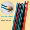 5 Pairs Chopsticks and Chopstick Helpers Set, Plastic Hinges Connector
