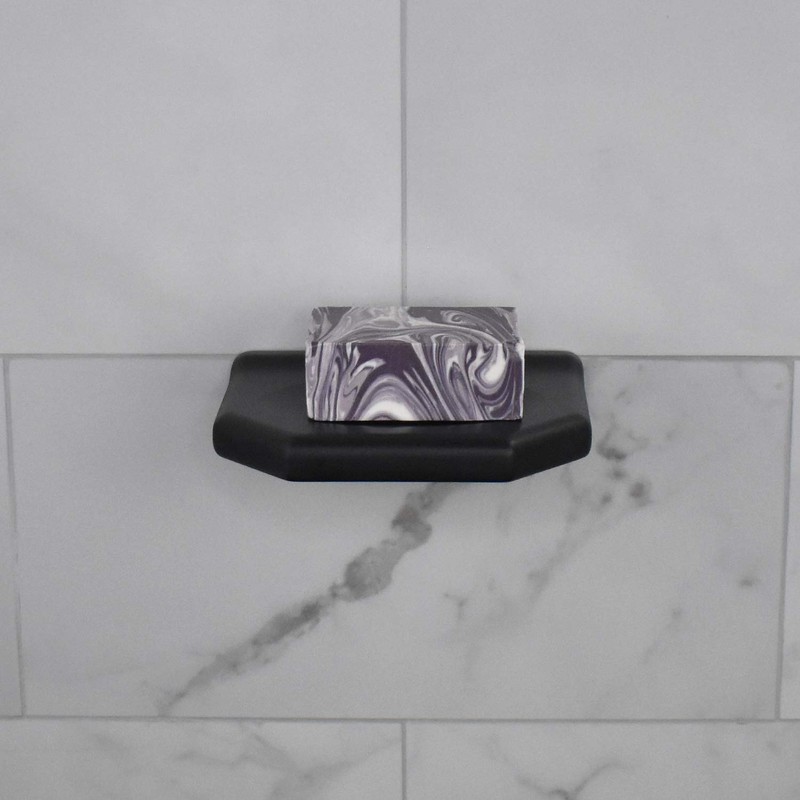 Questech 5" Soap Dish, Corner Shelf for Inside Shower, Retrofit
