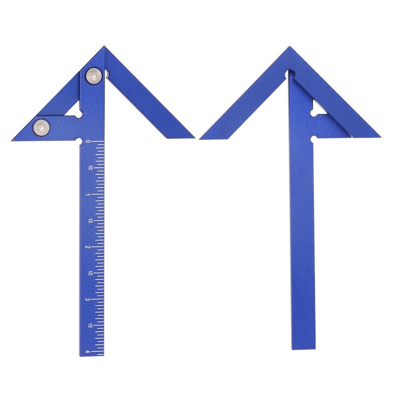 KETIPED Aluminum Imperial Circle Center Positioning, 45/90 Degree Positioning Ruler,