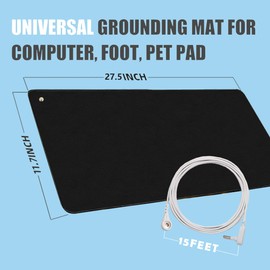 COUSLEWI Grounding Mat, 11.7”x27.5”,Grounding Computer Mat, Relieve Stress, Pain, Grounding Keyboard Pad, Reduce Inflammation, Grounding Mat Connect to The Earth, Balance Physical Health