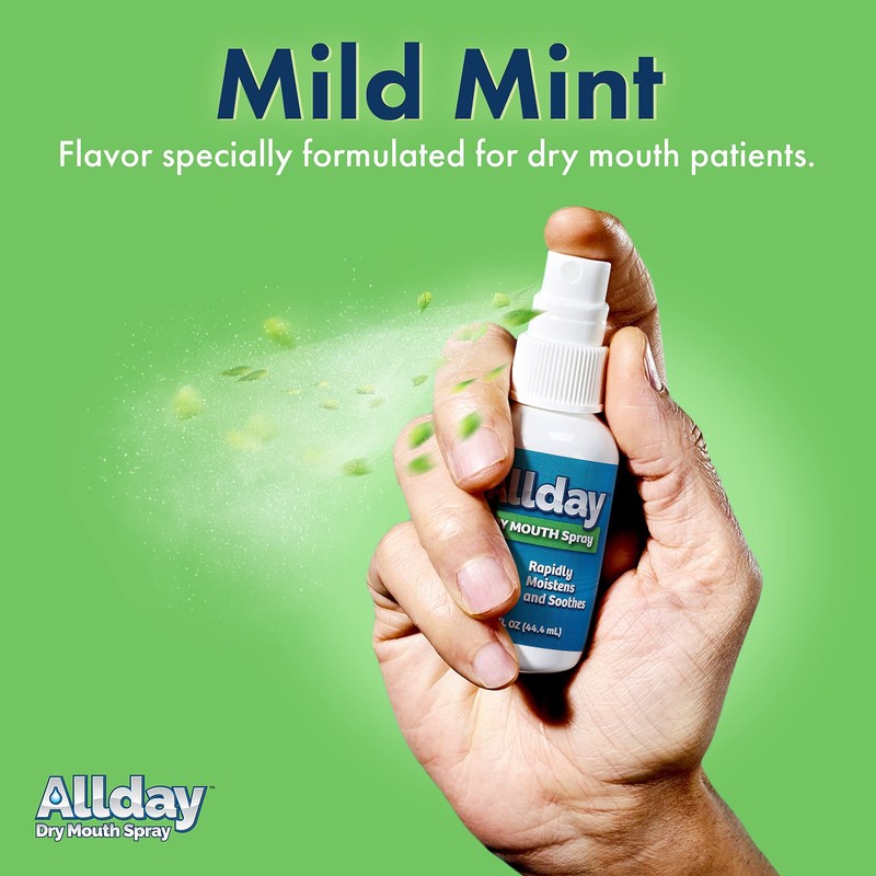 Allday Dry Mouth Spray - Maximum Strength Xylitol, Fast Acting,
