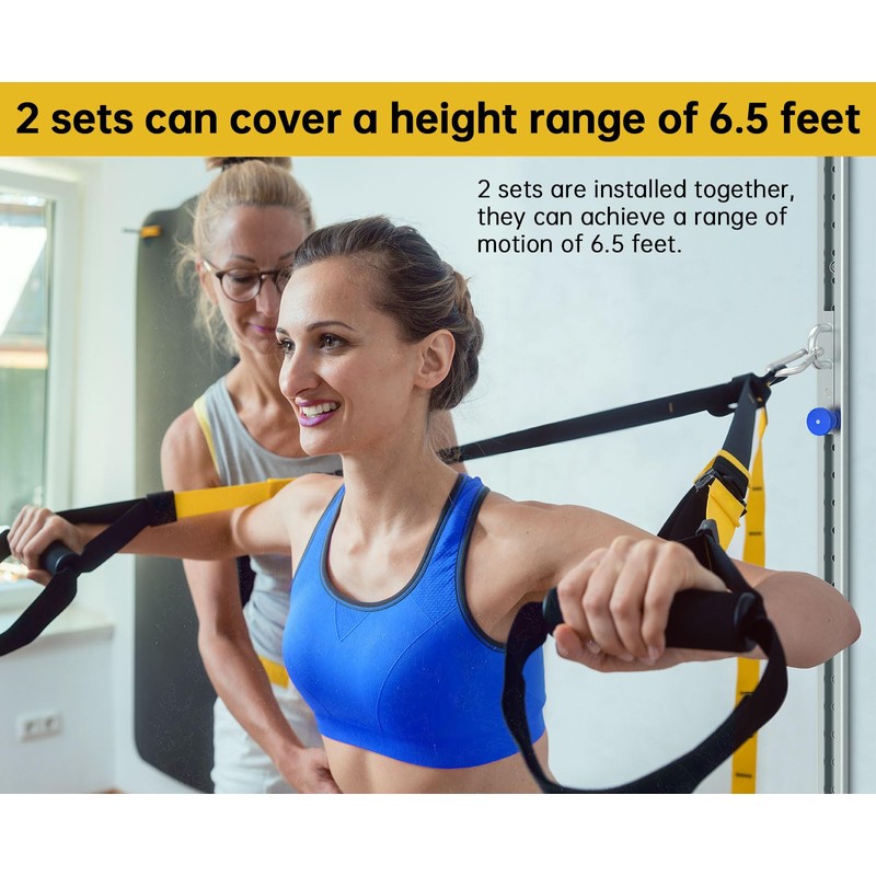 KOMOHOM Wall-Mounted Anchor Fitness System - Adjustable, Multi-Functional, Space Saving