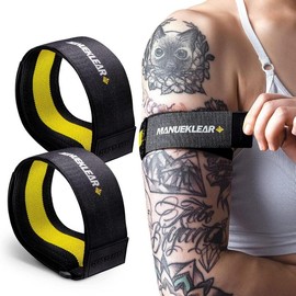 MANUEKLEAR Blood Flow Restriction Bands with Non Slip for Working Out to Occlusion Training, Exercise Glutes Occlusion Bands - Colour: Black