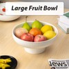 Magclay Ceramic Fruit Bowl with Draining Holes, 10" Large Fruit