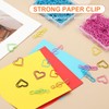 PATIKIL 100pcs Paper Clip, Heart Style Paper Clip Small Cute