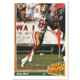 1991 Upper Deck Football Team MVP Jerry Rice 49ers Card #475 WN17