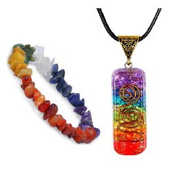 7 Chakra Bracelet And Necklace Set, Crystals Jewelry, Chakra Stones, Necklace For Protection Spiritual Meditation, Gift Set For Women, Bracelets For Men, Bracelet Charms, Mom Jewelry, Pendants