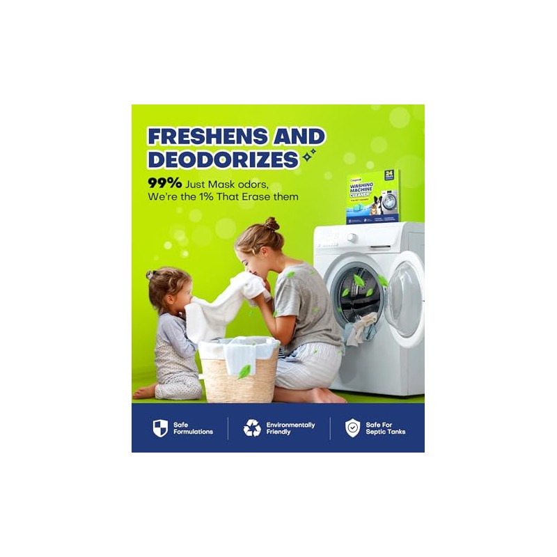 Caspeak 5X Power Deep Cleaning Washing Machine Cleaner Tablets