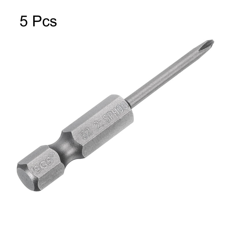 sourcing map 5pcs #00 Phillips Screwdriver Bit PH00 1/4" Hex