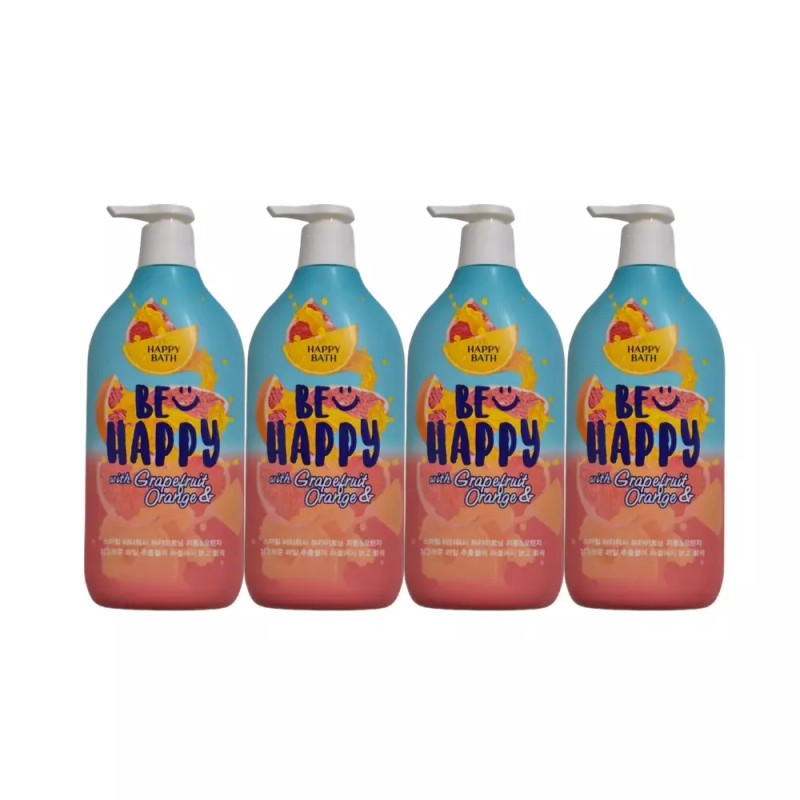Happy Bath 해피바스 스마일 바디워시 자몽오렌지 900g, 4개 Happybath Smile