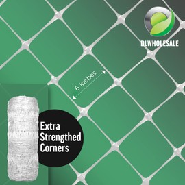 DL Wholesale VineLine Trellis Netting Garden Plant Plastic Trellis Net Roll for Climbing Plants Grow Support Fruits Vegetables, White, 4 ft x 100'
