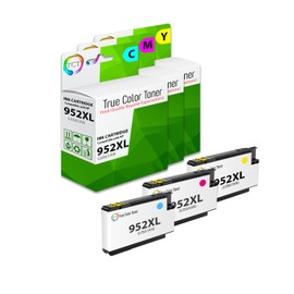 TCT 952XL Color Ink Cartridge 3 Pack - Premium Compatible Replacement for HP 952XL 952 XL Works with HP OfficeJet 7740 8702 8715 Pro 8210 8216 8218 8710 8714 8720 Printers (Cyan Magenta Yellow)