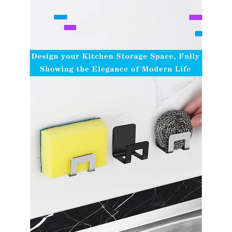 CaKoo Sponge Holder, 2 Pack Sponge Holder for Kitchen Sink,