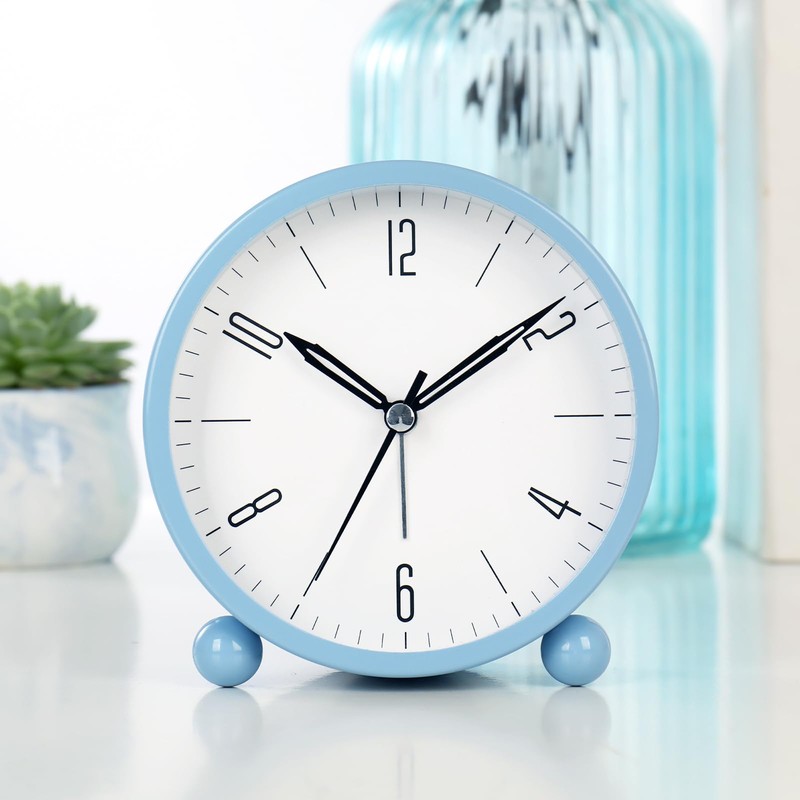 CYMNER modern minimalist metal table clock, an alarm clock with