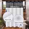 Gibelle No Hook Waffle Weave Shower Curtain with Snap-in Fabric