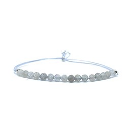 Armband aus 925er Sterlingsilber mit Naturstein-Labradorit-Faden, verstellbar für alle Handgelenksstärken