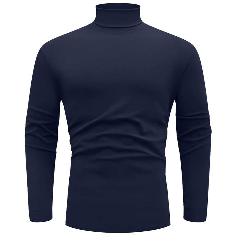 Sailwind Men's Thermal Pullover Sweater with Lightweight Turtleneck and Long