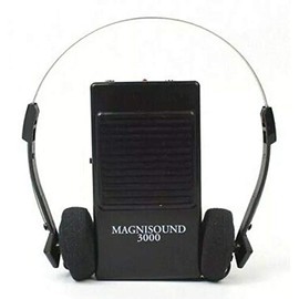 Magnisound 3000 Amplifier Device, Personal Sound/Voice Enhancer, Hearing Aid Listening Assistance Megaphone, TV/Audio Booster - with 15Ft Cable Included (Black)