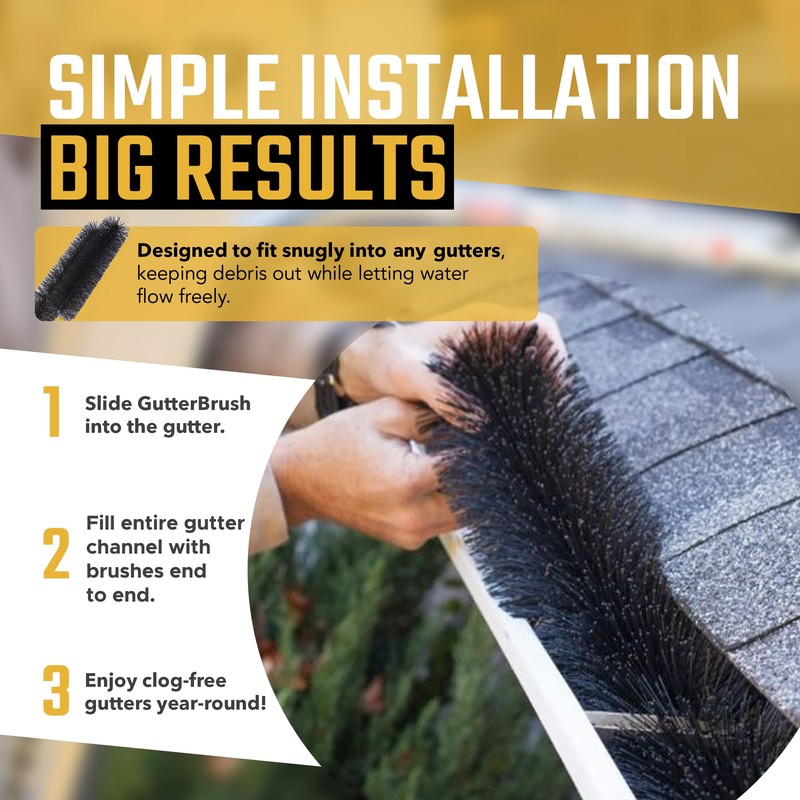 GutterBrush Gutter Guard 3-Size Sample Pack - 6 Inch Lengths