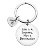 Xiahuyu Sobriety Gifts Keychain Life is A Journey Not A